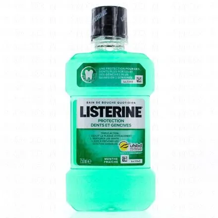 LISTERINE BAIN DE BOUCHE PROTECTION DENTS ET GENCIVES 250ML