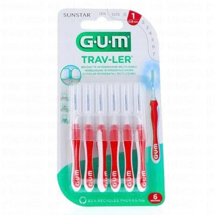 GUM BROSSETTE TRAVELER 0.8MM 1314