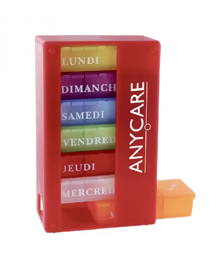 ANYCARE PILULIER SEMAINIER ROUGE WS-RED