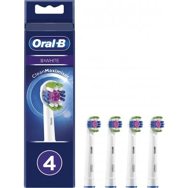 ORAL-B 4 BROSSETTES 3D WHITE EB18-4