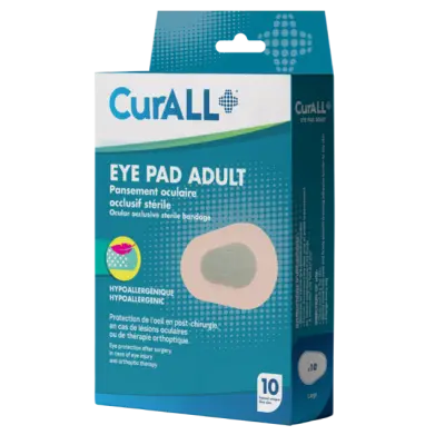 CURALL EYE PAD ADULT SKIN PANSEMENT OCULAIRE B/10