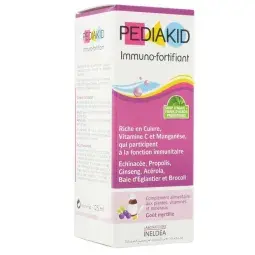 BIO NATURA PEDIAKID IMMUNO-FORT SIROP GOUT MYRTILLE 125ML