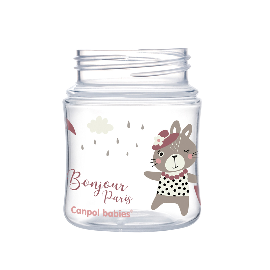CANPOL BIB ANTI COLIQ PP LARGE BONJOUR PARIS ROSE 35/231 120ML – Image 4