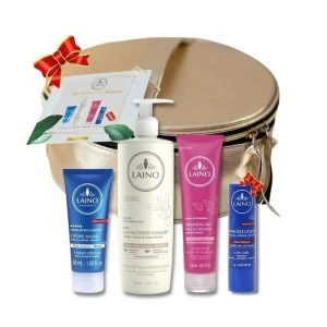 LAINO TROUSSE (LAIT KARITE +DEMAQ+CR MAINS +SOIN DES LEVRES GR)