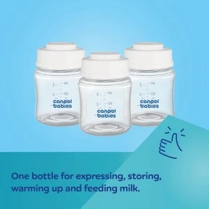 CANPOL SET DE 3 BOUTEILLES DE CONSERVATION LAIT MATERNEL 120ML 35/235