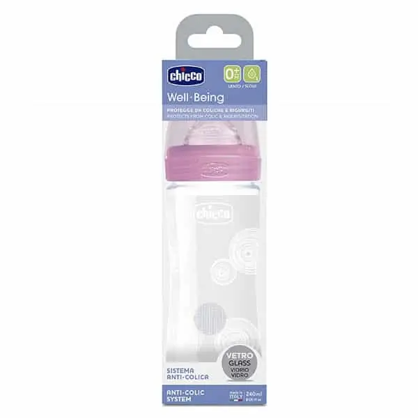 CHICCO BIB EN VERRE ROSE SLOW 240ML 9935 – Image 2
