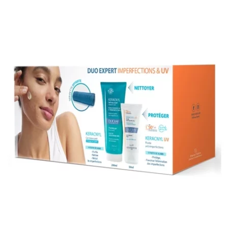 DUCRAY DUO EXPERT IMPERFECTIONS GEL 200ML +FLUIDE UV +SERVIETTE GR
