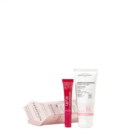 NOVEXPERT COFFRET GOMMAGE DOUCEUR VISAGE + LIP UP