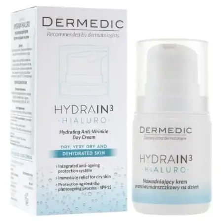 DERMEDIC HYDRAIN 3 CR HYDRAT ANTI AGE JOUR SPF15 3250