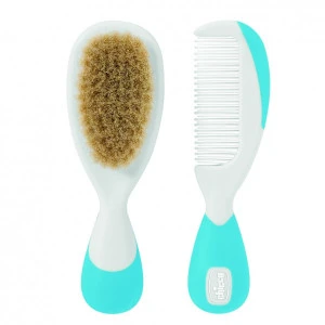 CHICCO BROSSE ET PEIGNE ROUGE ET BLEU