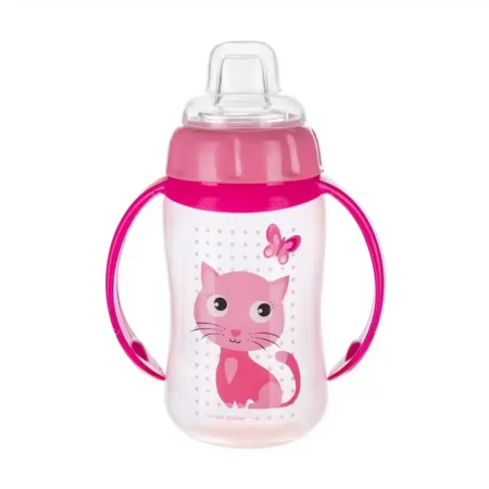 CANPOL TASSE HAPPY ANIMALS ANSES ROSE BEC SILIC 320ML 56/512
