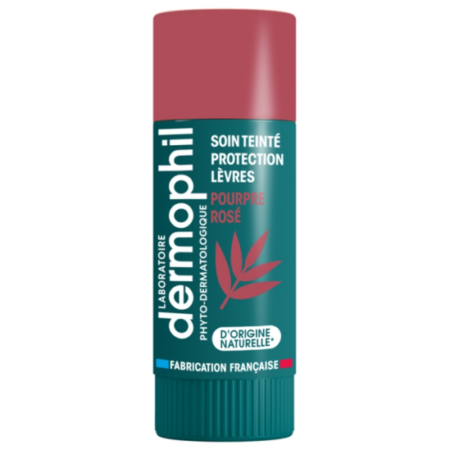 DERMOPHIL STICK SOIN TEINTE POURPRE ROSE