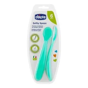 CHICCO CUILLERE SILICONE 6M+ BOY 61853