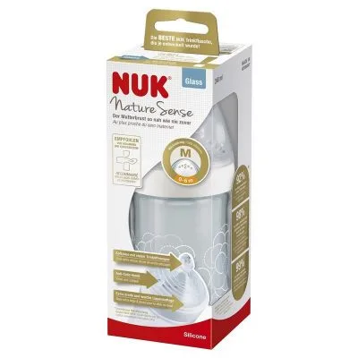 NUK BIB NATURE SENSE TEMP CONT 2M 260ML 16267