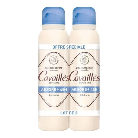 ROGE CAVAILLES DEO ABSORB+ SPRAY LOT DE 2X150ML 6891