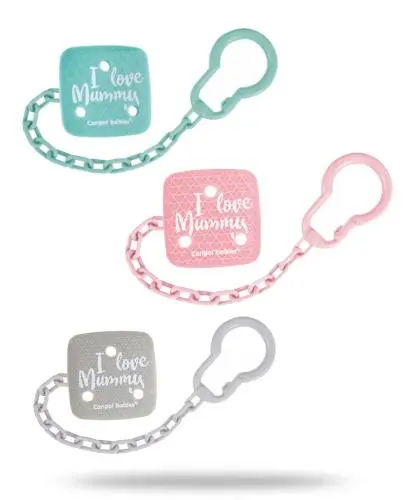 CANPOL ATTACHE SUCETTES I LOVE MUMMY AVEC CLIP 2/434