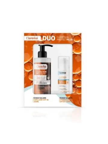 CLARENIA COFFRET SOLAIRE DUO CLARESUN HYD FINI INV SPF50+ ECRAN CAPILLAIRE -40% – Image 3