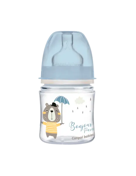 CANPOL BIB ANTI COLIQ PP LARGE BONJOUR PARIS BLEU 35/231 120ML – Image 2