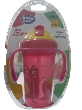 PUR TASSE AVEC PAILLE ET ANSES 300ML B68