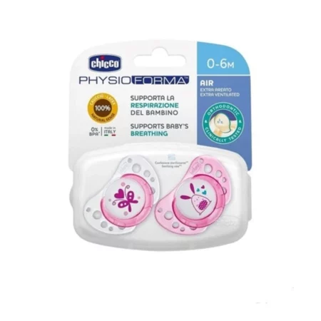 CHICCO SUCETTE PHYSIO AIR ROSE 0-6M 2PCS 8709