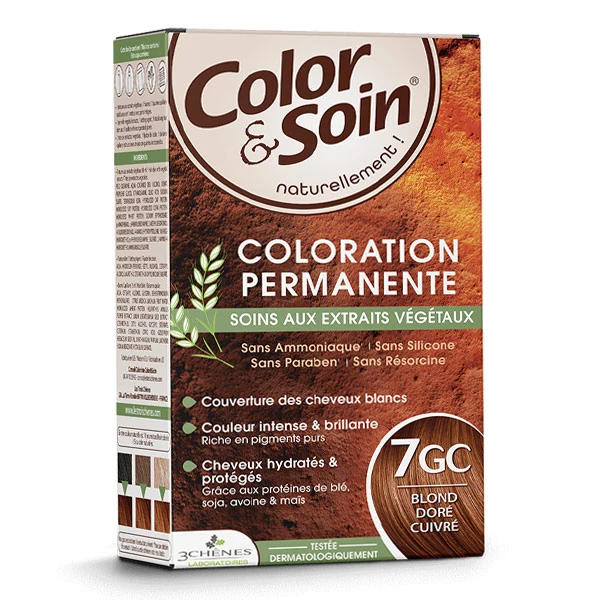 3CHENES COLOR SOIN BLOND DORE CUIVRE 7GC
