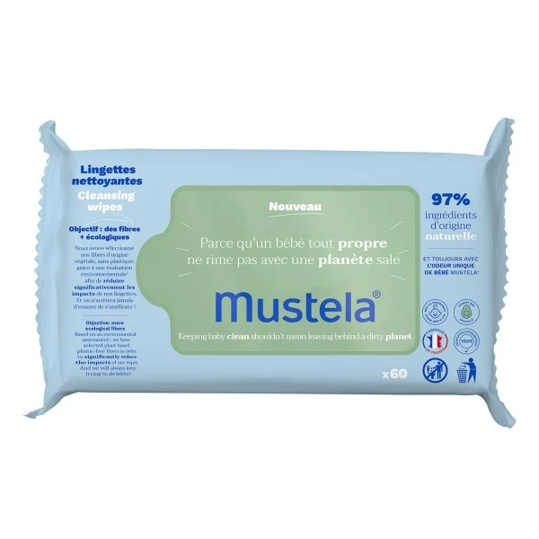 MUSTELA LINGETTES NETTOYANTES B/60 – Image 2