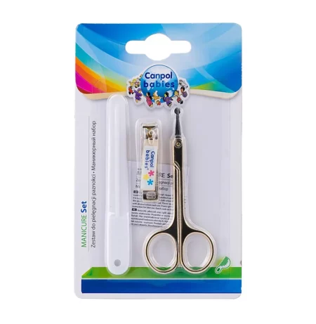 CANPOL SET CISEAU BEBE+COUPE ONGLES+LIME 9/809