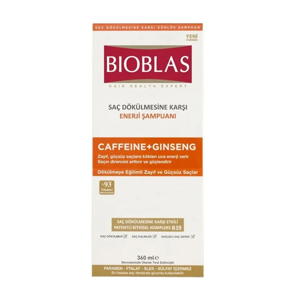 BIOBLAS SHAMP CAFFEINE GINSENG 360ML – Image 5