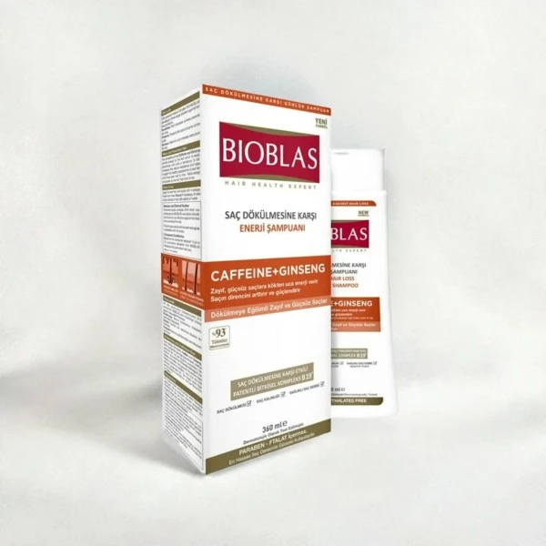 BIOBLAS SHAMP CAFFEINE GINSENG 360ML – Image 3