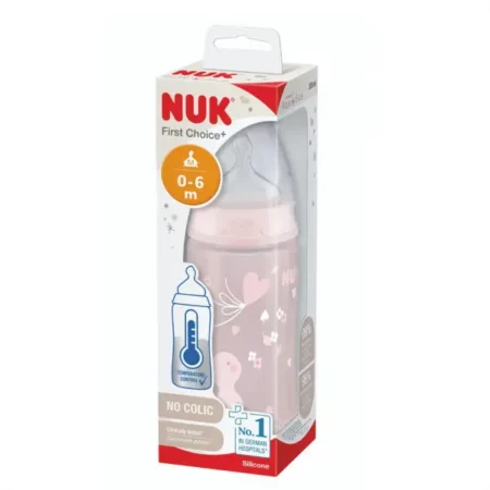 NUK BIB FIRST CHOICE R/B ROSE 300ML 41797