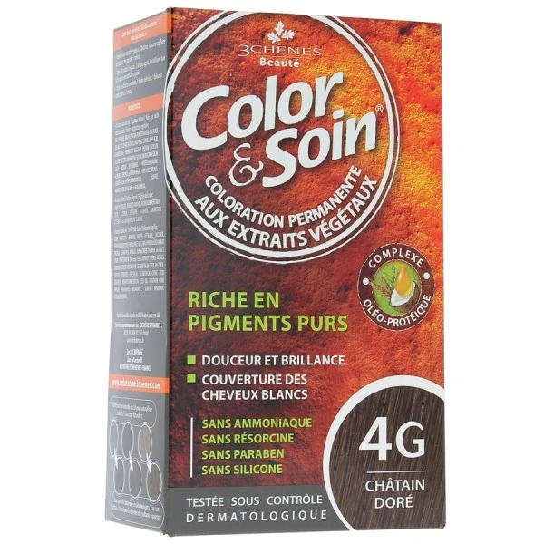 3CHENES COLOR SOIN CHATAIN DORE 4G