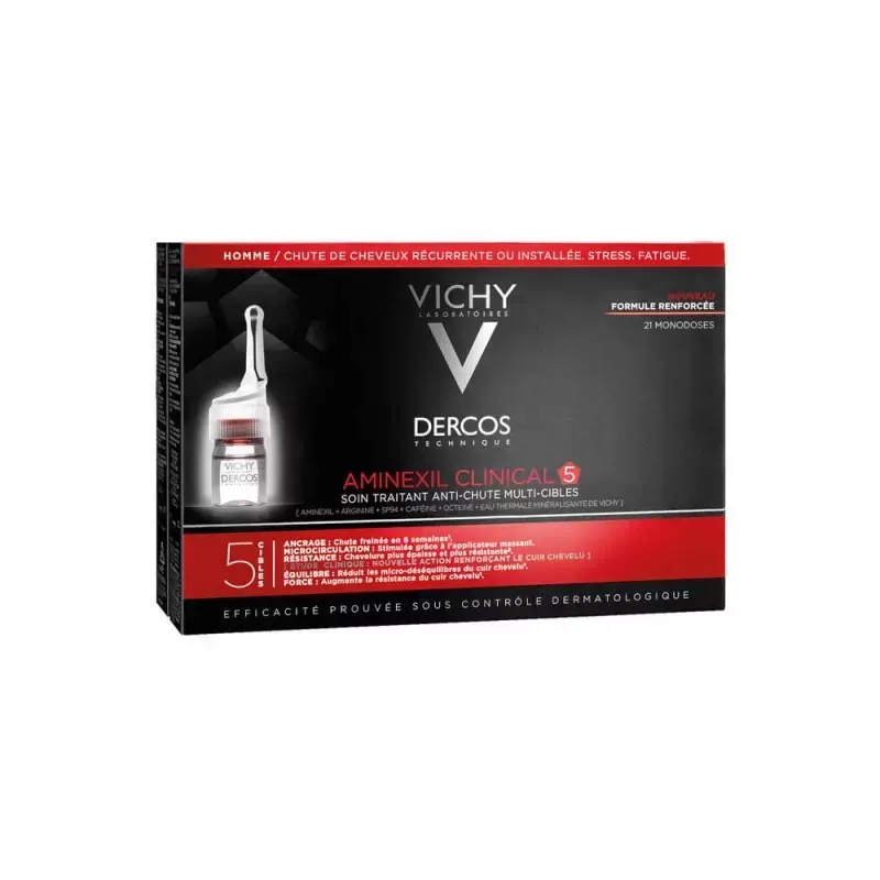 VICHY DERCOS AMINEXIL AMPOULES HOMME 6ML*21 2748 – Image 2
