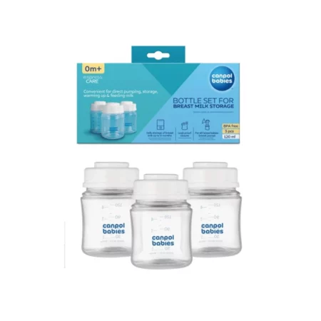 CANPOL SET DE 3 BOUTEILLES DE CONSERVATION LAIT MATERNEL 120ML 35/235