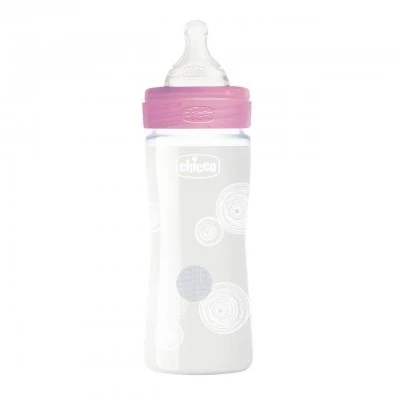 CHICCO BIB EN VERRE ROSE SLOW 240ML 9935