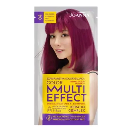JOANNA MULTI EFFECT COLOR SHAMPOO 04 RASPBERRY RED 35G