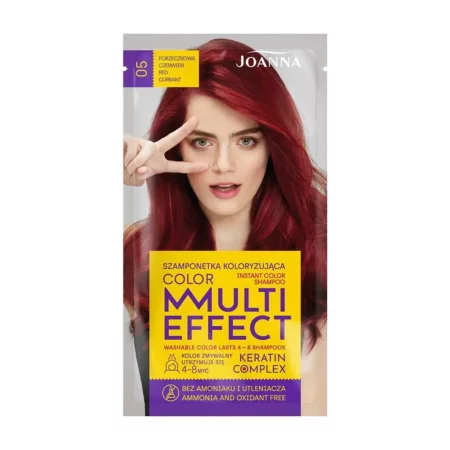 JOANNA MULTI EFFECT COLOR SHAMPOO 05 CURRANT RED 35G