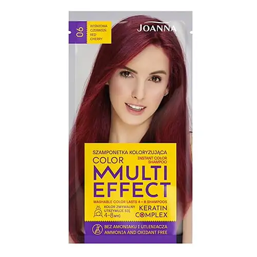 JOANNA MULTI EFFECT COLOR SHAMPOO 06 CHERRY RED 35G