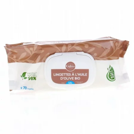 GIFRER LINGETTES BEBE A L'HUILE D'OLIVE B/70