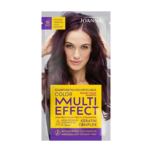 JOANNA MULTI EFFECT COLOR SHAMPOO 08 JUICY EGGPLANT 35G – Image 2