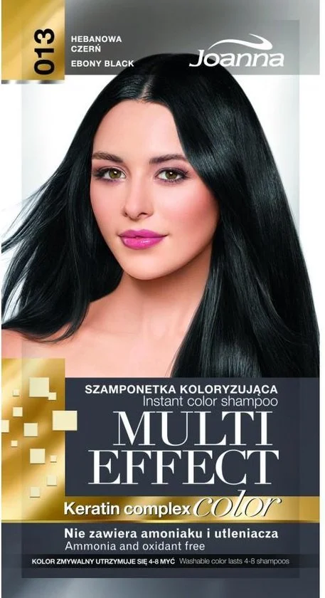 JOANNA MULTI EFFECT COLOR SHAMPOO 013 EBONY BLACK 35G
