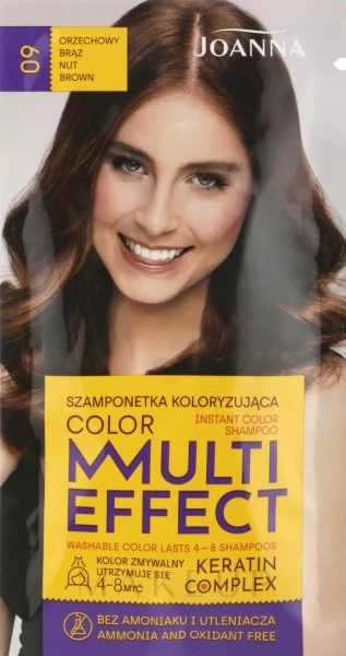 JOANNA MULTI EFFECT COLOR SHAMPOO 013 EBONY BLACK 35G – Image 2
