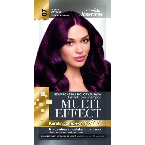 JOANNA MULTI EFFECT COLOR SHAMPOO 07 DEEP BURGUNDY 35G
