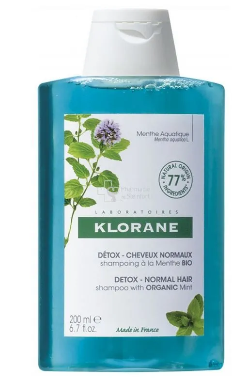 KLORANE SHAMP MENTHE AQUATIQUE 200ML – Image 2