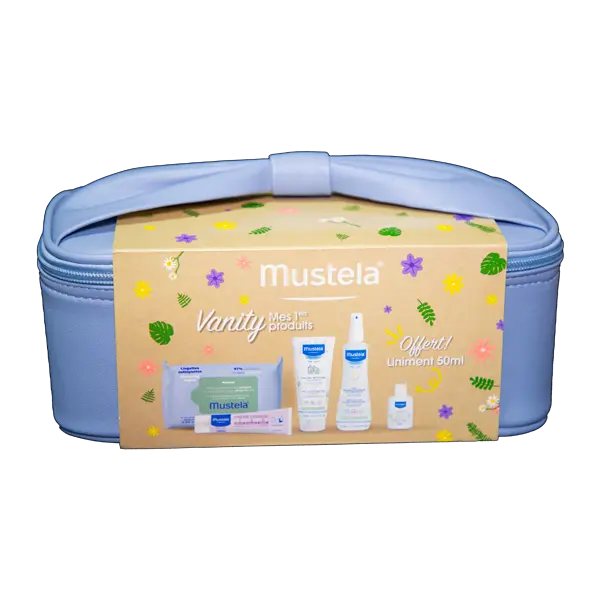 MUSTELA TROUSSE VANITY BLEU MES 1ERS PRODUITS BEBE (LINIMENT 50ML GR) – Image 3