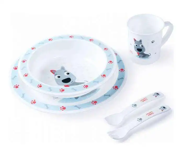 CANPOL SET 5 PCS HAPPY ANIMALS CHIEN BLEU 4/401