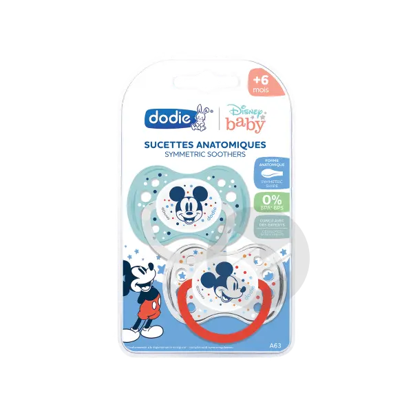 DODIE SUCETTE ANATOMIQUE DUO MICKEY NUIT +6M 44121 – Image 3