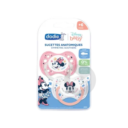 DODIE SUCETTE ANATOMIQUE DUO DISNEY MINNIE +6M 19923