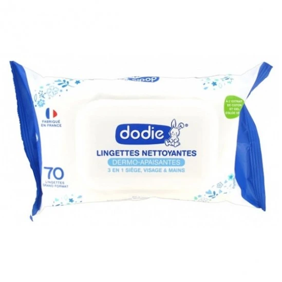 DODIE LINGETTES NETTOYANTES DERMO-APAISANTES B/70 54587