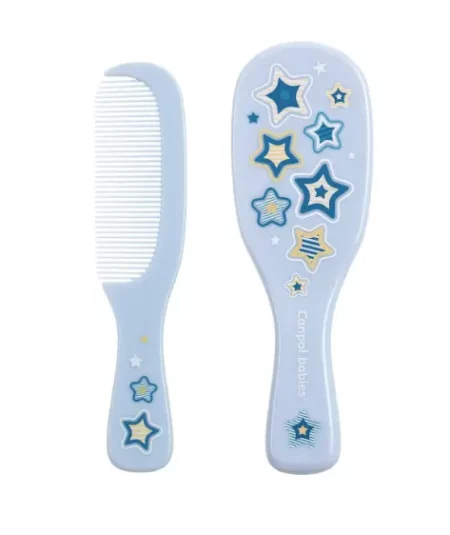 CANPOL SET BROSSE ET PEIGNE BLEU 7/406