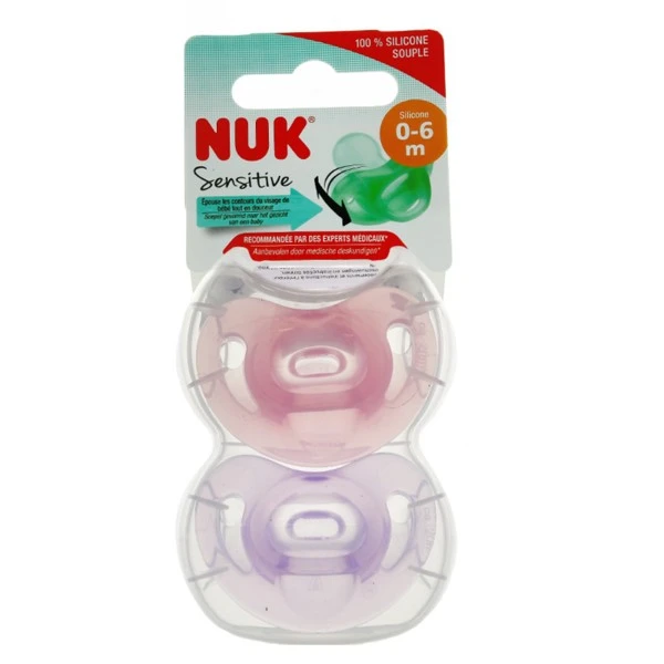 NUK SUCETTE SENSITIVE + BOITE -18M 36121